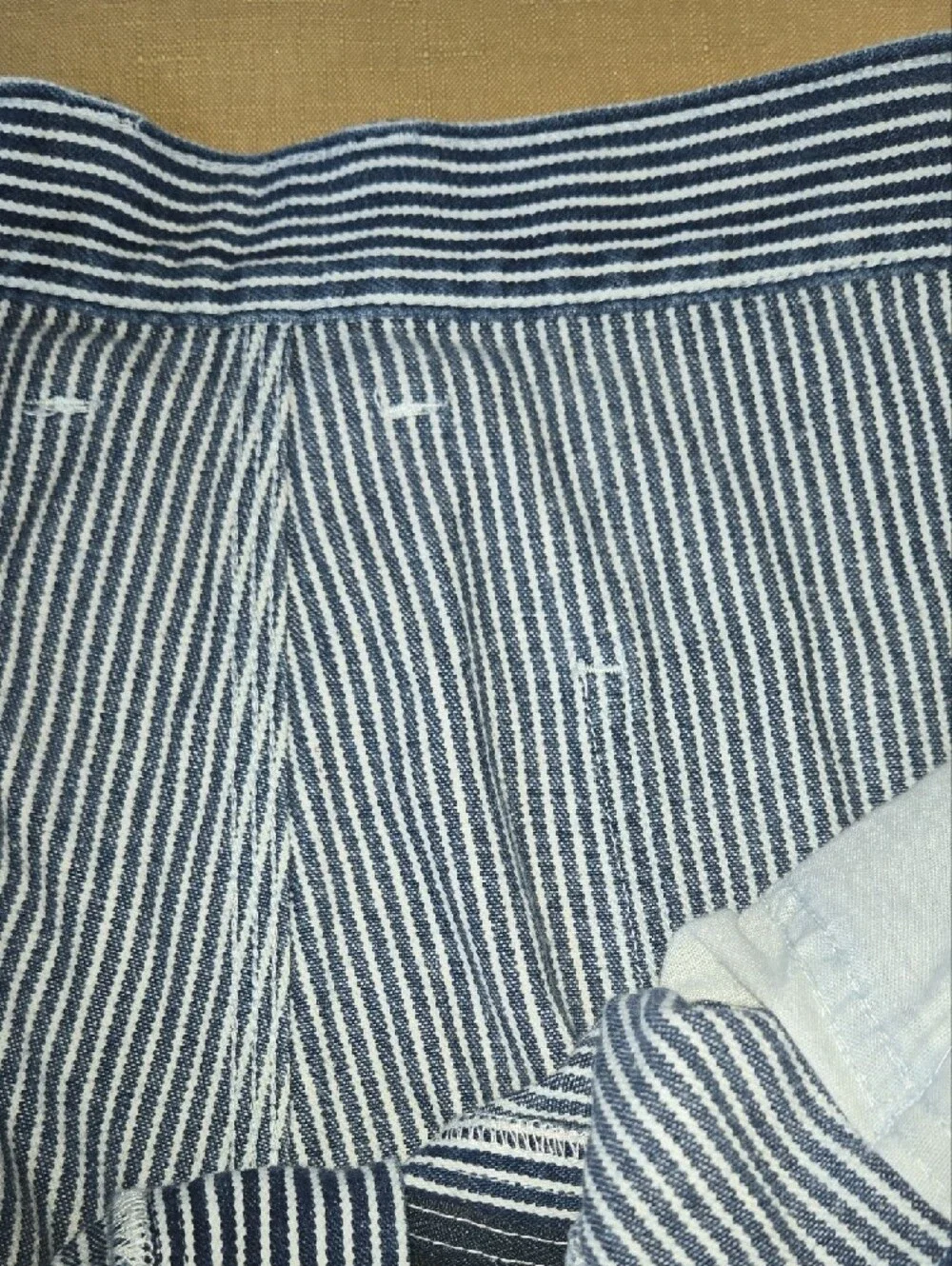 Dickies Blue and White Striped Casual Shorts